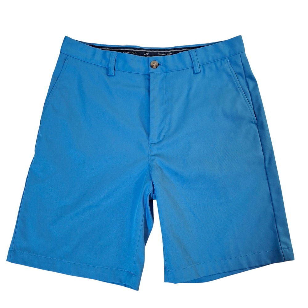 Vineyard Vines Links Shorts Mens 33 Blue Performance Golf‎ Tech Chino 9" Inseam